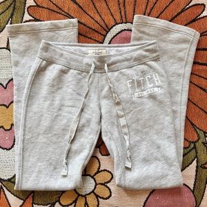 Vintage Abercrombie Low Rise Flare Sweatpants Heather Grey Size XS